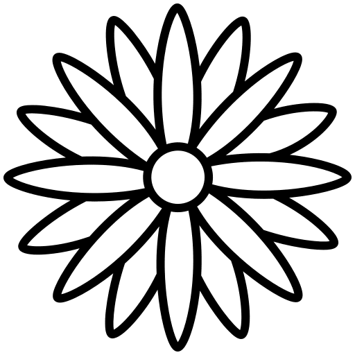 Dalia blossom botanical nature icon