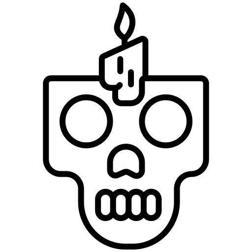 Skull crafts mexican candle icon