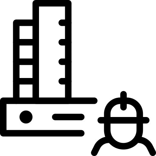 Factory industry pollution worker icon