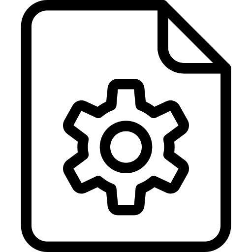 Setting back office plan cogwheel icon