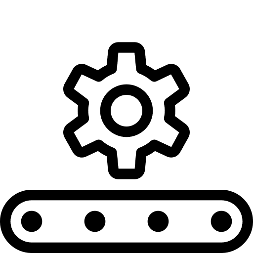 Setting industry delivery factory icon