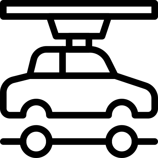 Car repair industry garage assembly icon