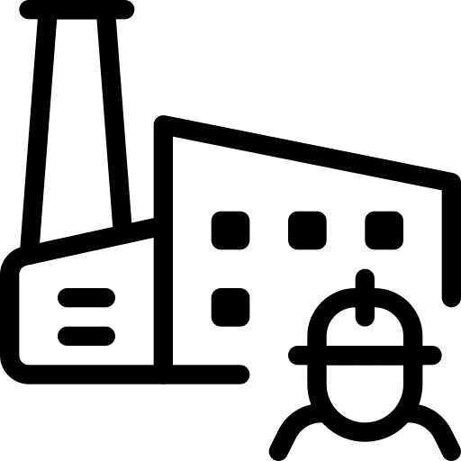 Chimney manufacture factory industrial icon