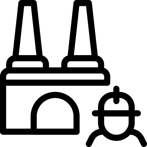 Employee buildings manufacturer branch icon