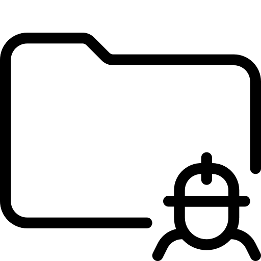 Folder file worker person icon