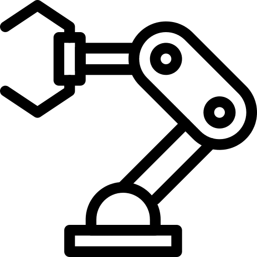Robot arm industry factory robotics icon