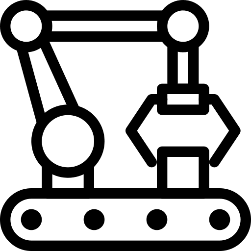 Robotic machine robotic arm industry robot icon