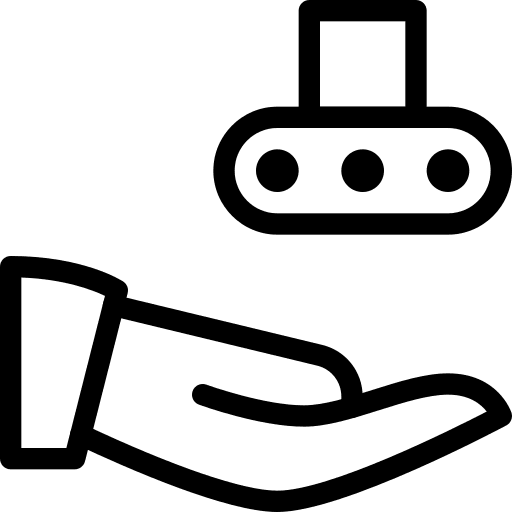 Share factory conveyor process icon