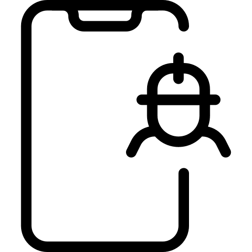 Smartphone job industry man icon