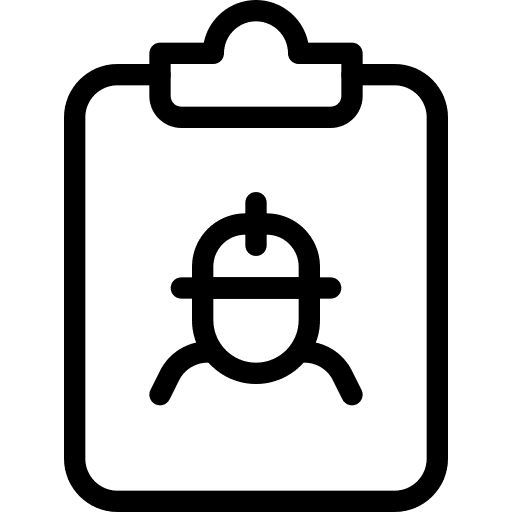 Clipboard construction worker job worker icon