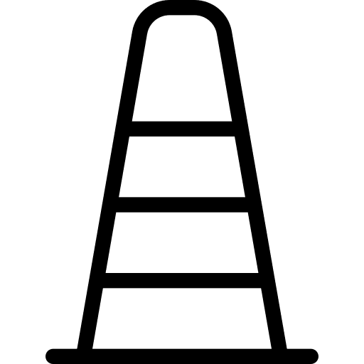 Traffic cone barrier post bollards icon