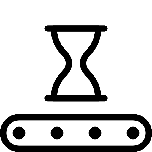 Waiting factory delivery assembly icon