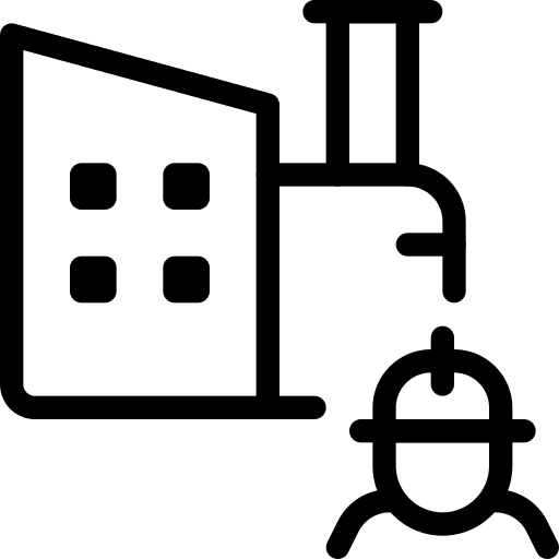 Worker manufacture building factory icon
