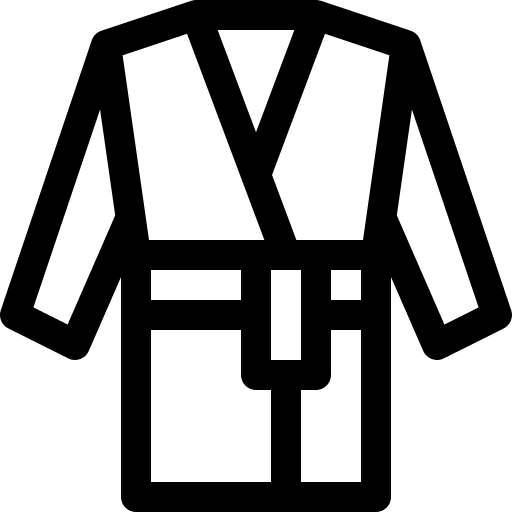 Bathrobe fashion bathroom dry icon