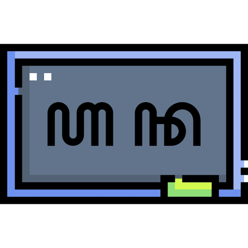 Blackboard school white board education icon