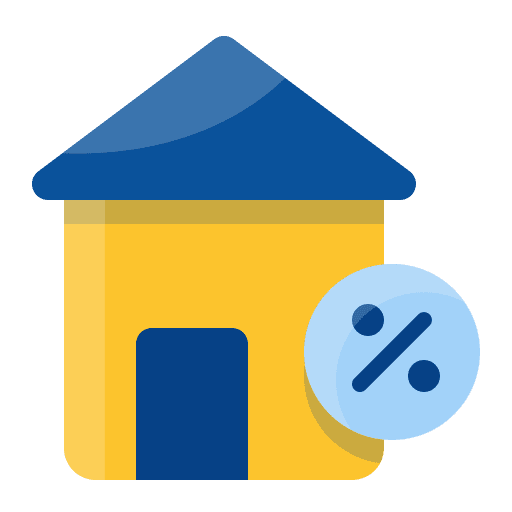 Interest rate interest rate architecture house icon