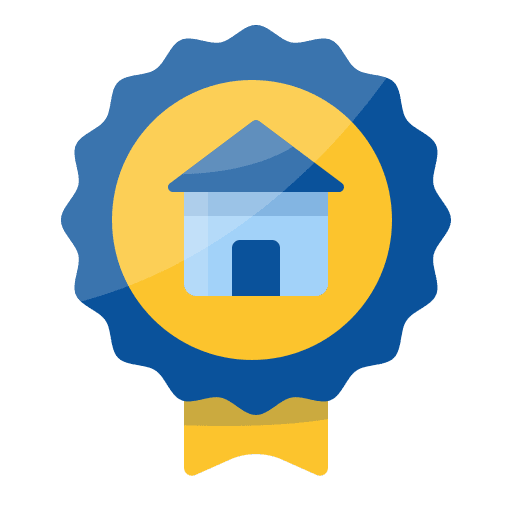 Medal real estate architecture home icon