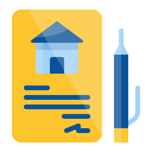 Signage lease house contract icon