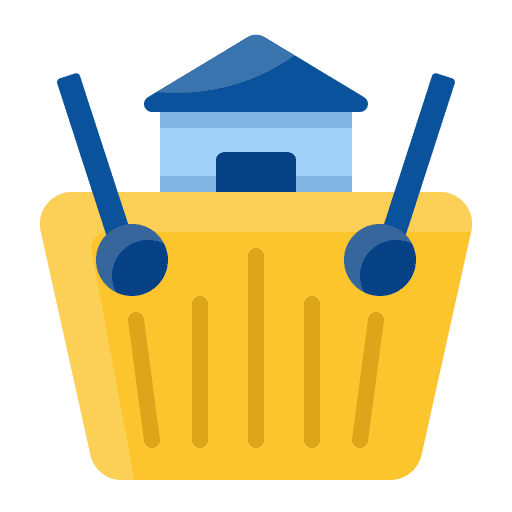 Shopping basket sale architecture real estate icon