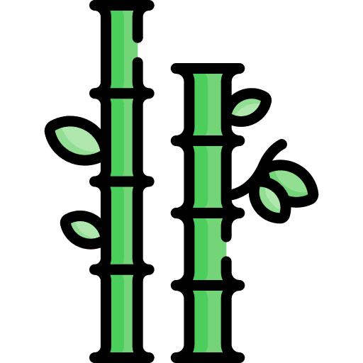 Bamboo plant branch leaf icon