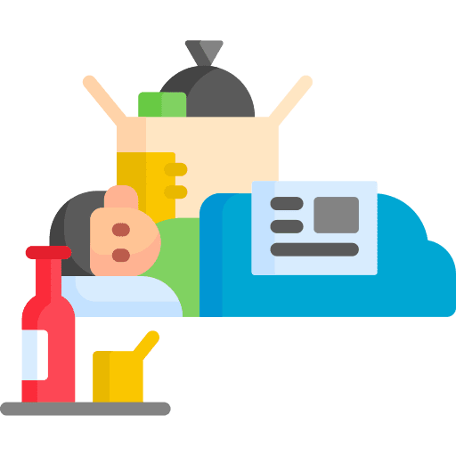 Homeless sleeping man homeless icon