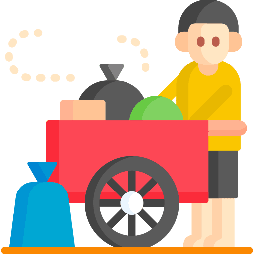 Scavenger man garbage avatar icon