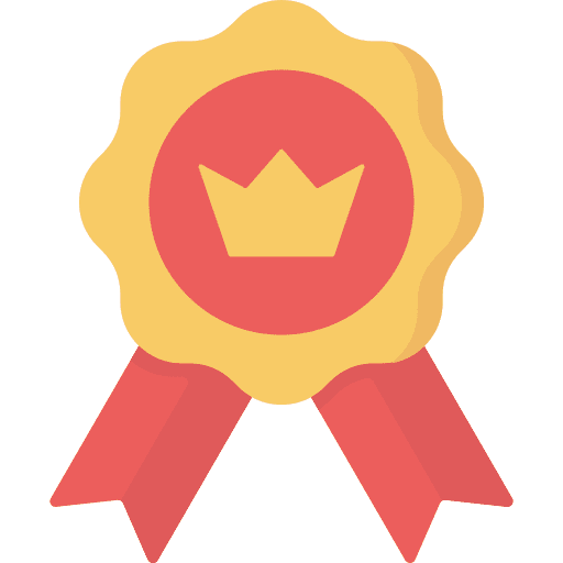 Premium quality badge quality sports and competition icon