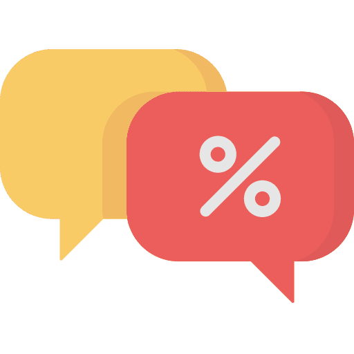 Chat chat notification discount icon