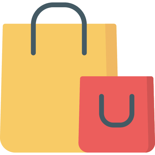Shopping bag commerce and shopping activity shopping bag icon