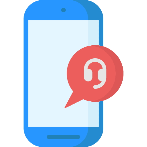 Support headset service mobile icon