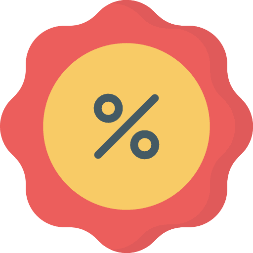 Discount sales commerce and shopping discount icon