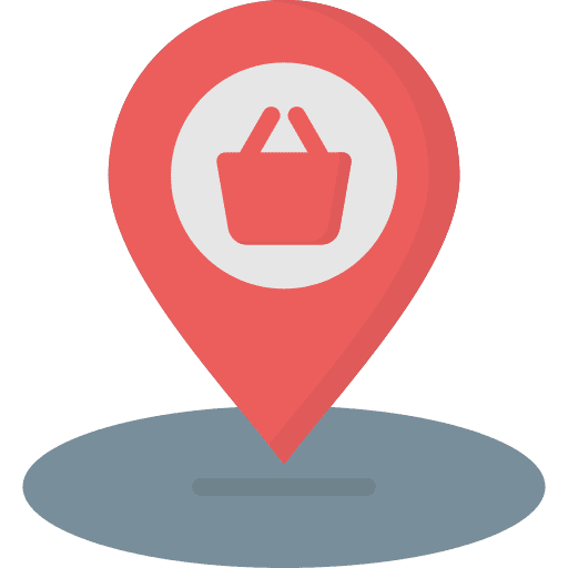 Location commerce commerce and shopping store icon