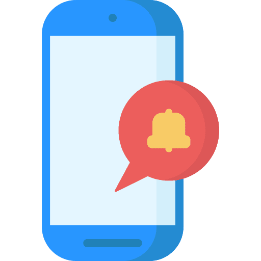 Notification ui commerce and shopping phone icon