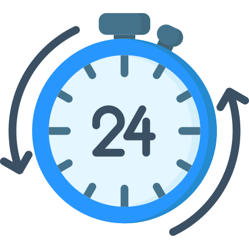 Open 24 hours open 24 hours time customer service icon