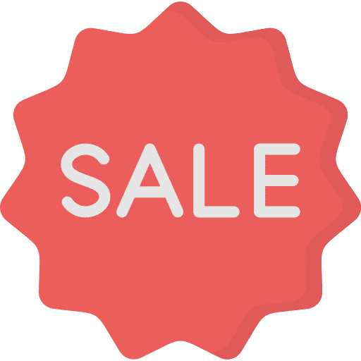 Sale sticker commerce and shopping percentage icon