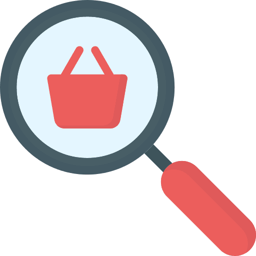 Search zoom magnifying glass ecommerce icon
