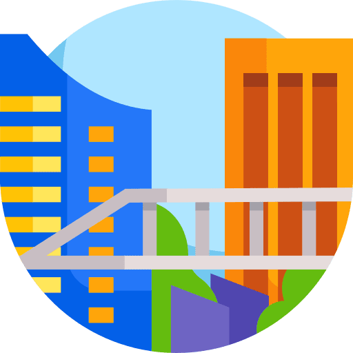 Bridge infrastructure river water icon