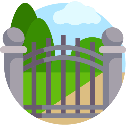 Gate entrance gateway architecture icon