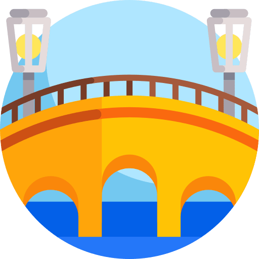Bridge bridge landmark river icon