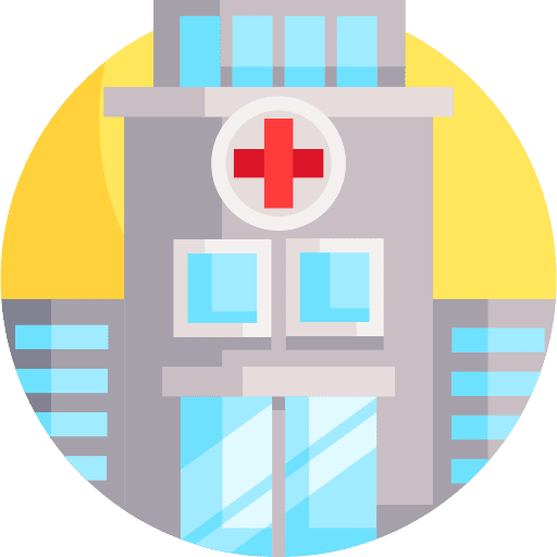 Hospital medical urban health clinic icon
