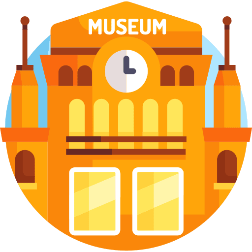 Museum court museum town icon