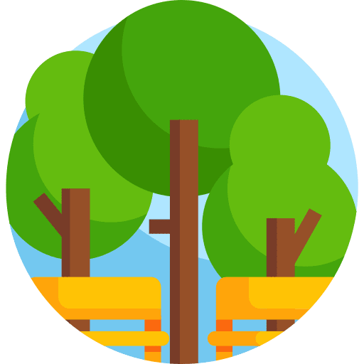 Park bicycle parking landscape leisure icon