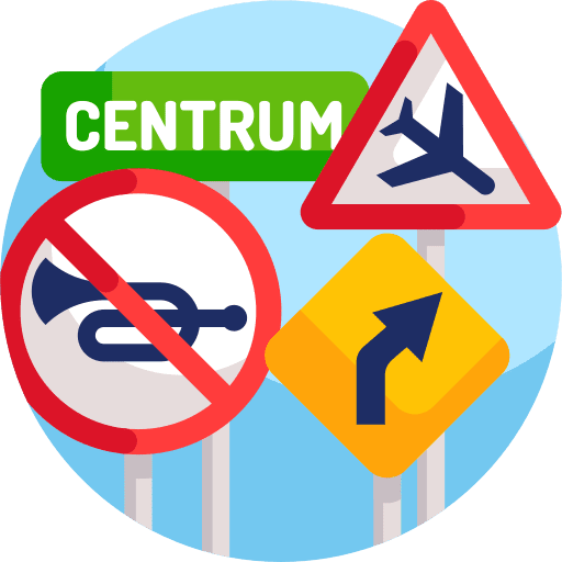 Road sign ui directional sign directional icon