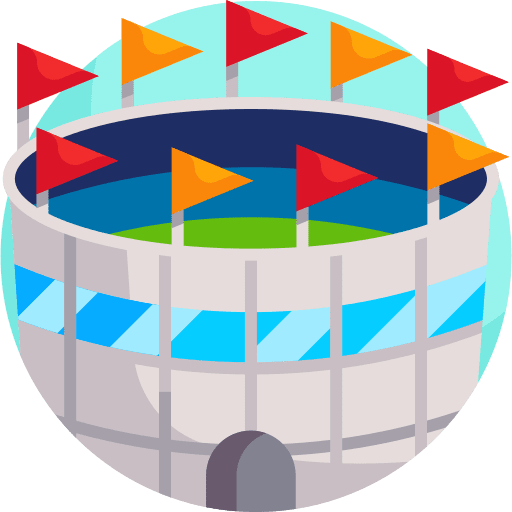 Stadium arena american football architecture and city icon