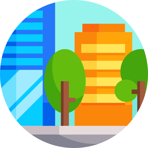 City town urban architecture icon