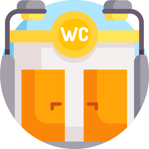 Wc building architecture and city public icon