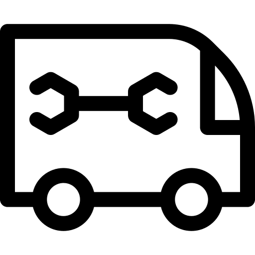 Plumber maintenance vehicle automobile icon