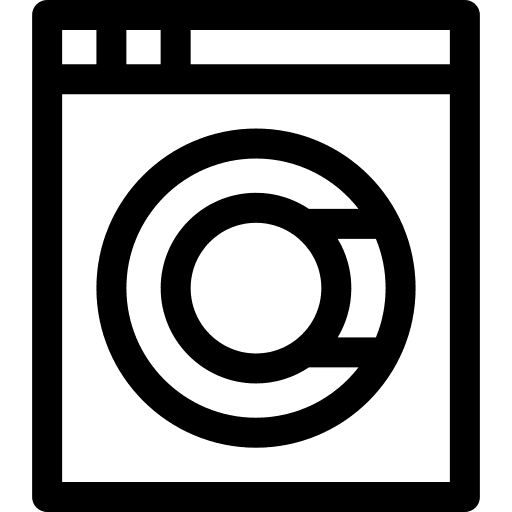 Washing machine electronics furniture and household washing machine icon