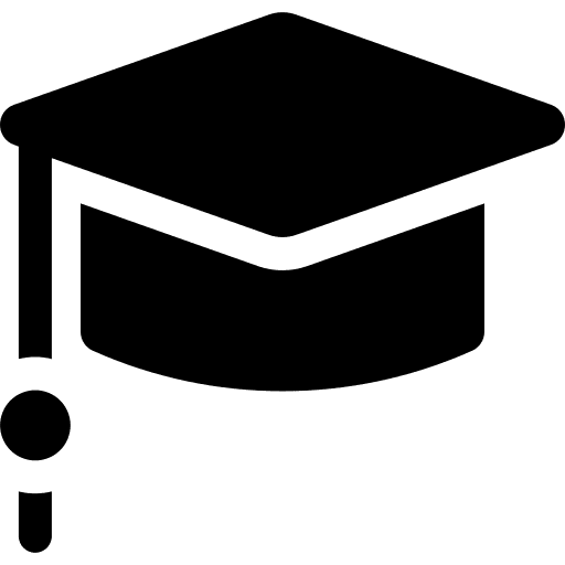 Mortarboard graduate college university icon