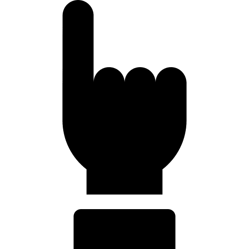 Question question hand up finger up icon